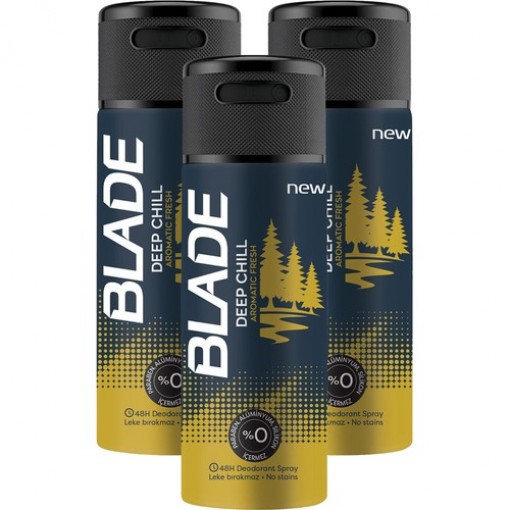 Blade Deep Chill Deodorant 3X150ML