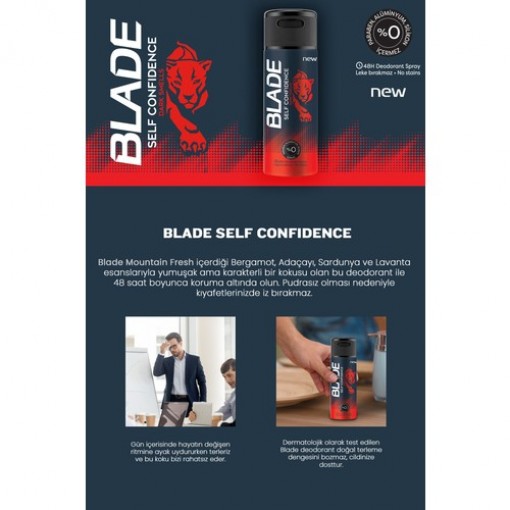 Blade Self Confidence Deodorant 3X150ML