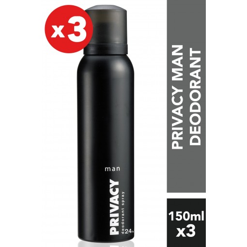 Privacy Men 3 Lü Deodorant (3X150 ml )